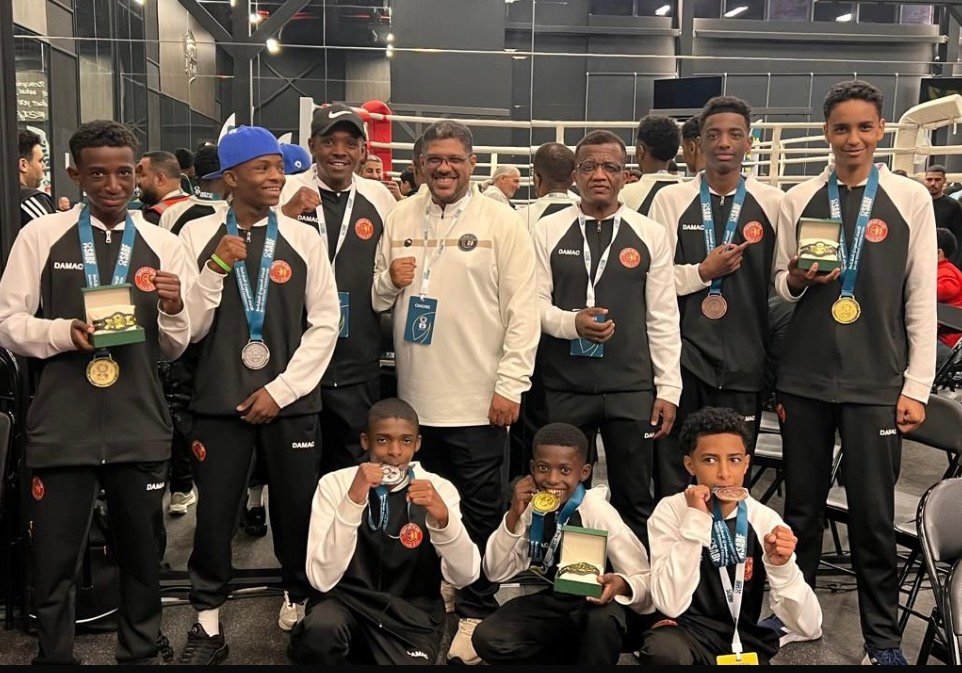 سبع ميداليات تضع ملاكمة ضمك في صدارة بطولة حزام المملكة